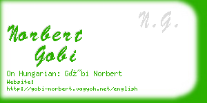 norbert gobi business card